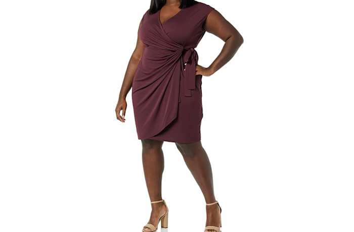 Classic Cap Sleeve Wrap Dress